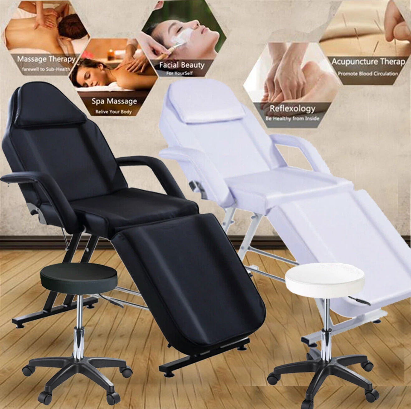 Beauty Salon Bed w/Stool
