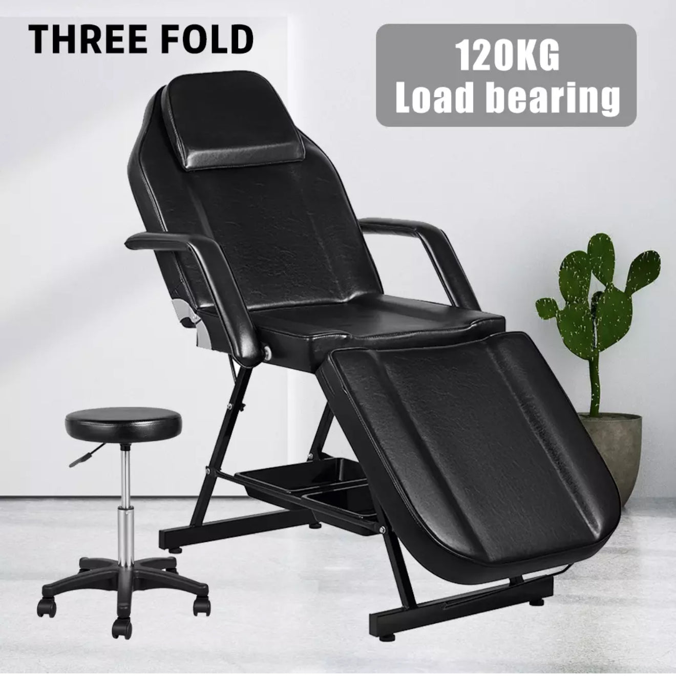 Beauty Salon Bed w/Stool