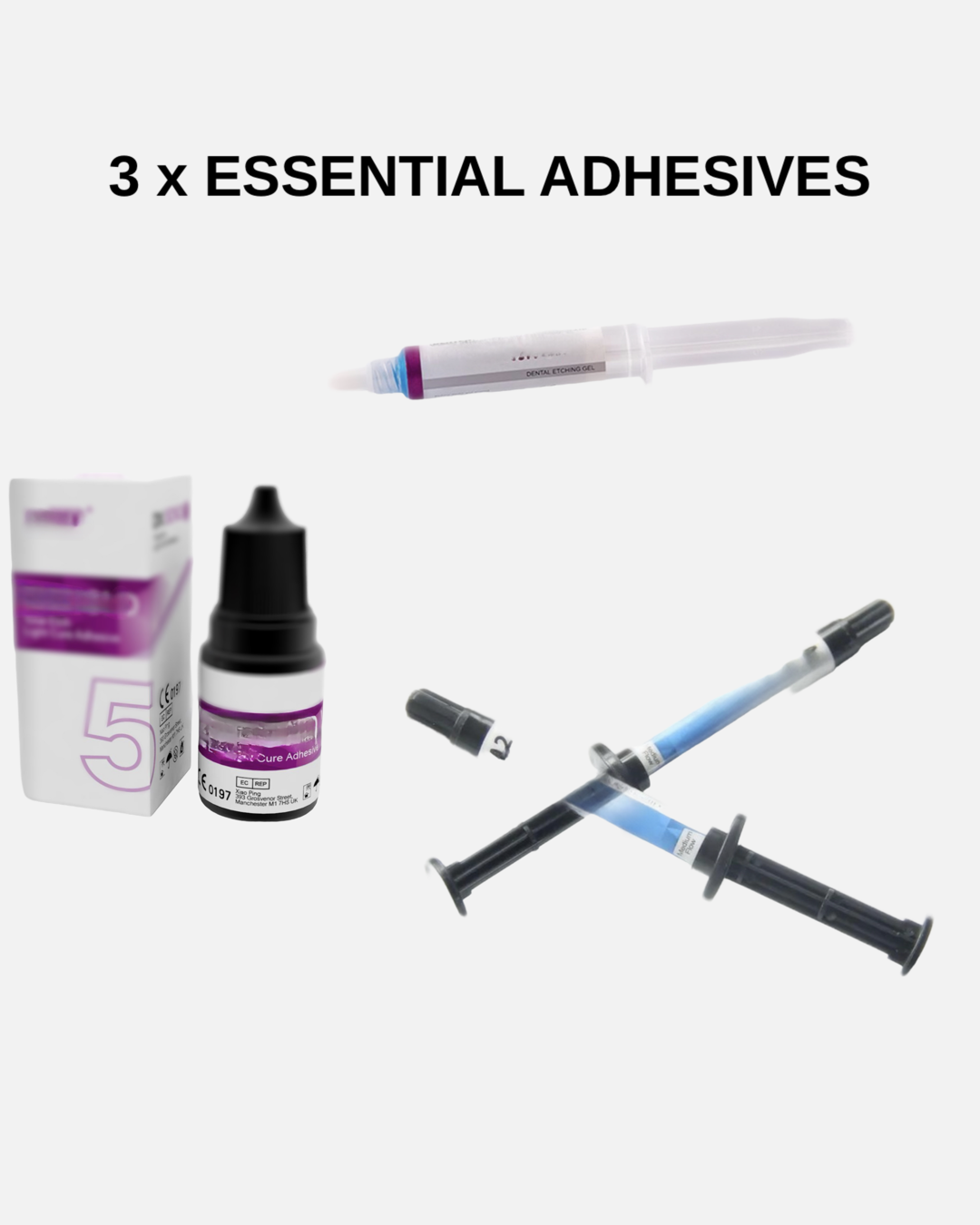 3x Essential Tooth Gem Adhesive Bundle